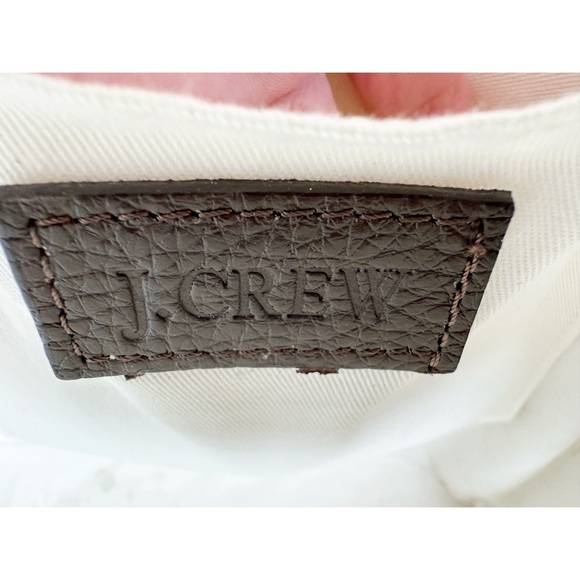 J. Crew Raffia Basket Bag Orange Natural Stripe Button Closure Fabric Lined - Picture 8 of 9